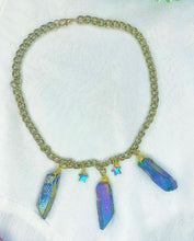 Load image into Gallery viewer, Chunky Celestial Aura Quartz &amp; Hematite Necklace
