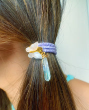 Load image into Gallery viewer, Lavender Butterfly Crystal Hair Tie
