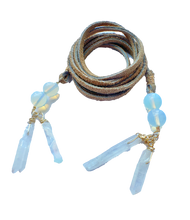 Load image into Gallery viewer, Desert Angel Opalite &amp; Quartz Suede Necklace
